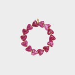 Armband harten staal magenta