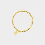 Armband staal bol bloem