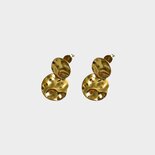 Oorbellen duo rond goud
