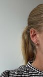 Oorbellen creool crystal klaver