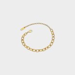 Armband schakel geborsteld S