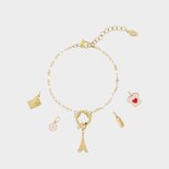 Armband bedel Parijs roze