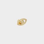 Pin oog crystal wit