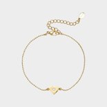 Armband hartje zirconia wit