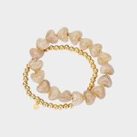 Armband set hart zand