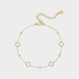 Armband klaver zirconia wit