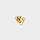 Pin hartje crystal wit
