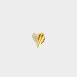 Pin crystal hart wit