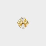 Pin klaver crystal wit