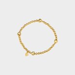 Armband kraal bol hartjes