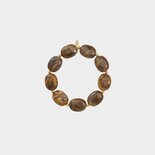 Armband resin staal bruin