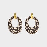 Oorbellen creool leopard bruin