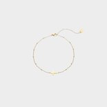 Armband staal goud kruis