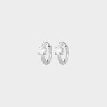 Oorbellen crystal rond zilver