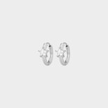 Oorbellen crystal ster zilver
