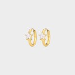 Oorbellen crystal ster goud