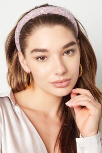 Haarband stof lila mêlee