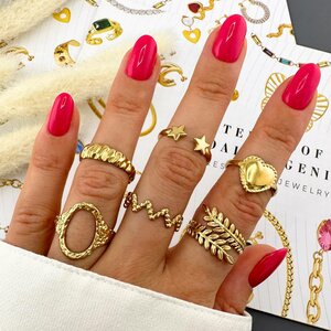 Ring ovaal geborsteld open Ring ovaal geborsteld open
