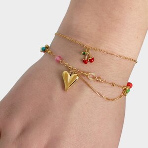 Armband hart kraal multi Armband hart kraal multi