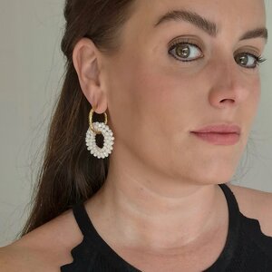 Oorbellen candy ring bordeaux