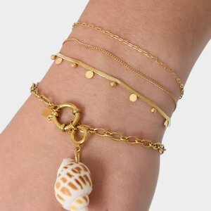 Armband staal trio goud Armband staal trio goud