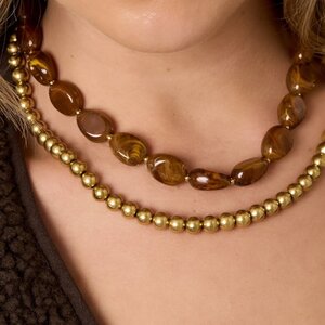 Ketting resin bruin Ketting resin bruin