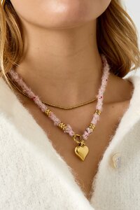 Ketting touw hart zand Ketting touw hart zand
