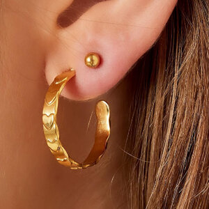 Oorbellen hart zilver