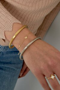 Armband trio hart staal
