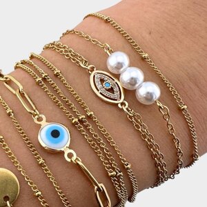 Armband duo parel wit