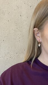 Oorbellen parel kraal multi