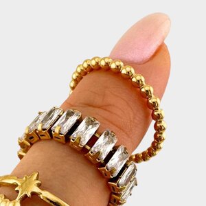 Ring bolletjes goud 18