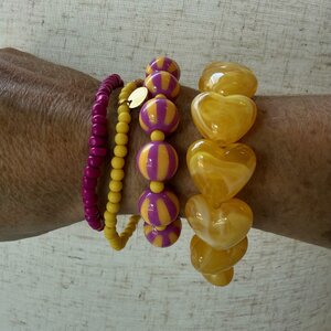 Armband rocaille fuchsia