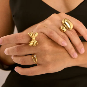 Ring staal crystal wit