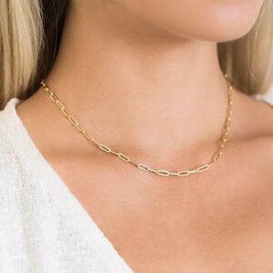 Ketting schakel ovaal goud
