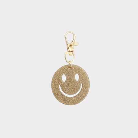 Sleutelhanger smiley bruin