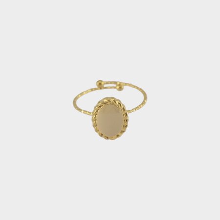 Ring ovaal zand