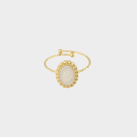 Ring ovaal wit