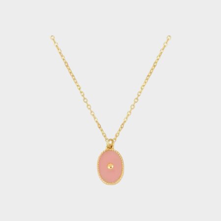 Ketting ovaal roze