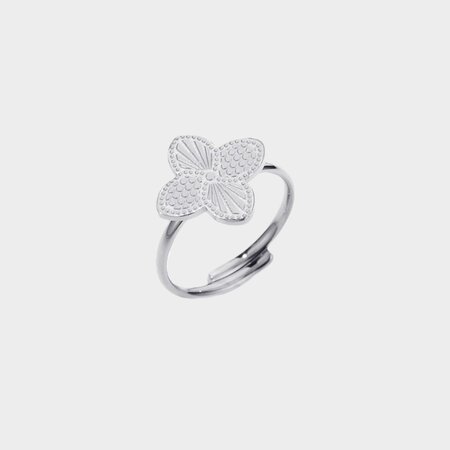 Ring klaver zilver