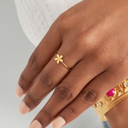 Ring staal bloemetje