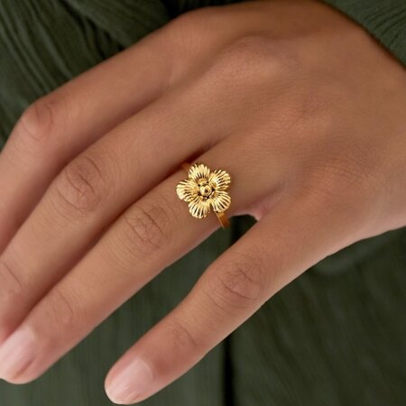 Ring staal madelief