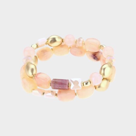 Armband set crystal roze