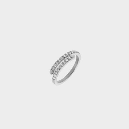 Ring zilver crystal 18