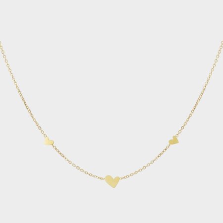 Ketting hart steel goud