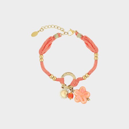 Armband bloem oranje