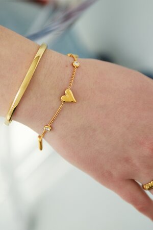 Armband hart wit