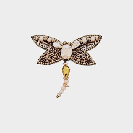 Broche libelle brons