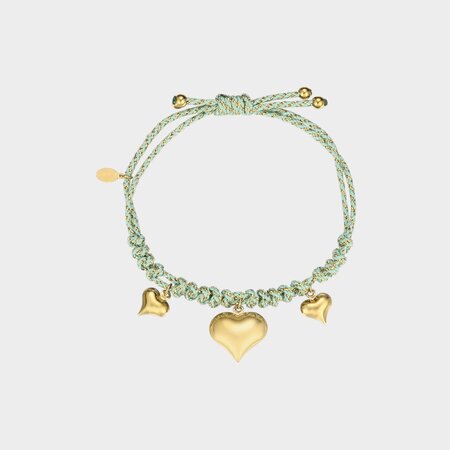 Armband touw mint hart