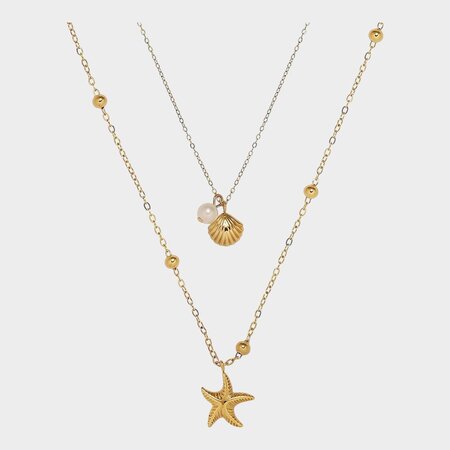 Ketting dubbel staal strand